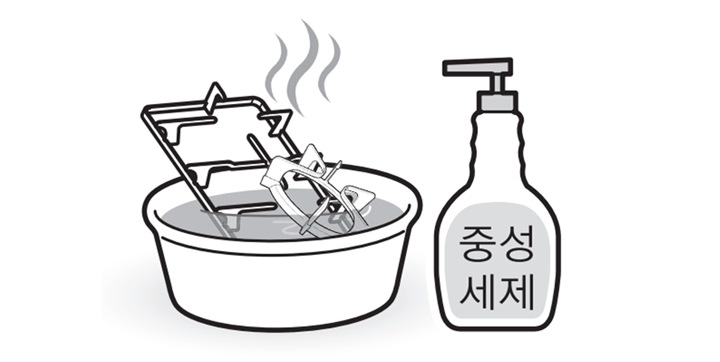 1. 따뜻한 물에 몇 분 간 담구어 둔 다음 중성세제로 깨끗이 씻어주시고 마른걸레로 물기를 닦아 제자리에 놓아주세요1