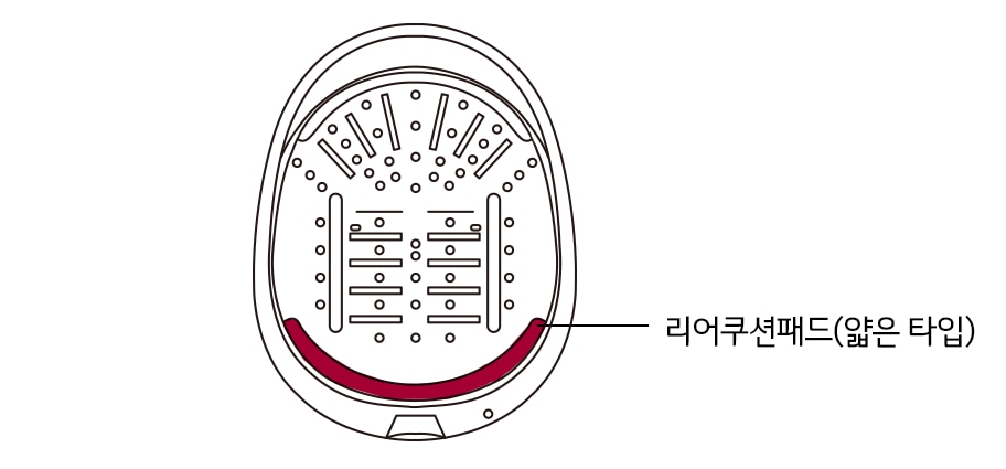 1. 제품을 뒤집어 리어 쿠션 패드(얇은 타입)를 위치에 맞게 부착하세요1