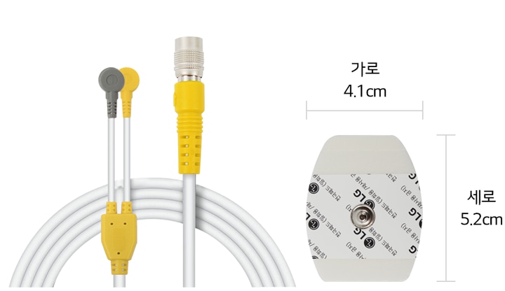 본 상품은 사진의 전극 케이블 1개, 전극 패드 8개로 구성되어 있습니다1