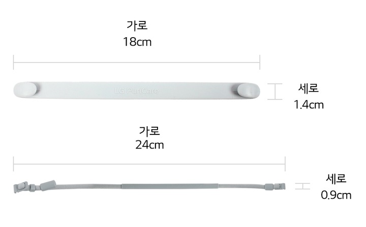 본 상품은 퓨리케어 마스크 2세대 넥밴드 1개, 이어밴드 2개로 구성되어 있습니다1