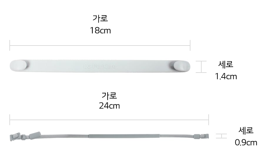 본 상품은 퓨리케어 마스크 2세대 넥밴드 1개, 이어밴드 2개로 구성되어 있습니다1