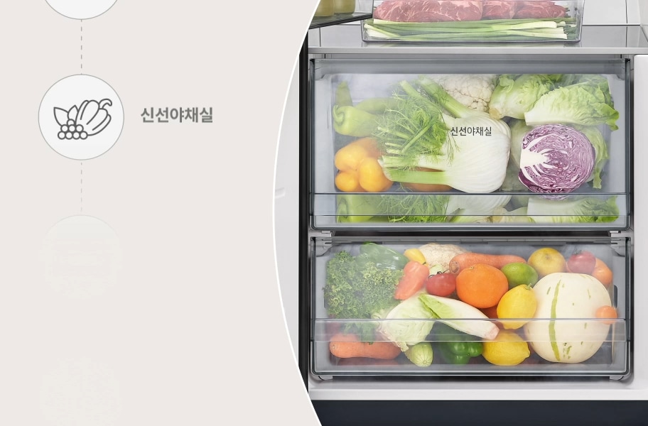 냉장고 내부의 와인랙을 보여주는 이미지입니다
