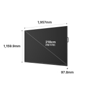 상업용 디스플레이 LG 전자칠판 + 이동형 스탠드 (86TR3BQ-BS.AKRQ) 썸네일이미지 3