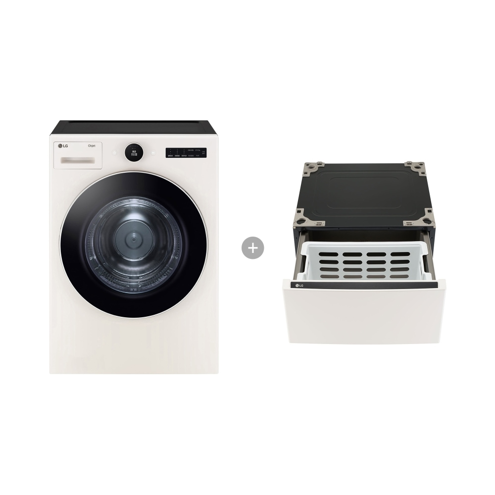 의류건조기 LG 트롬 오브제컬렉션 건조기 + 키높이 수납함 (RD20ENEF.AKOR) 메인이미지 0
