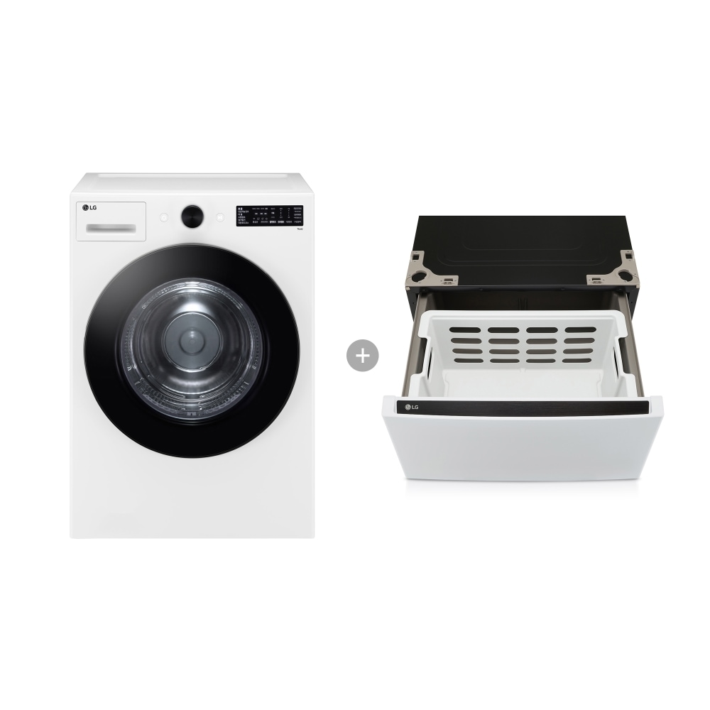 의류건조기 LG 트롬 오브제컬렉션 건조기 + 키높이 수납함 (RG18WNTF.AKOR) 메인이미지 0