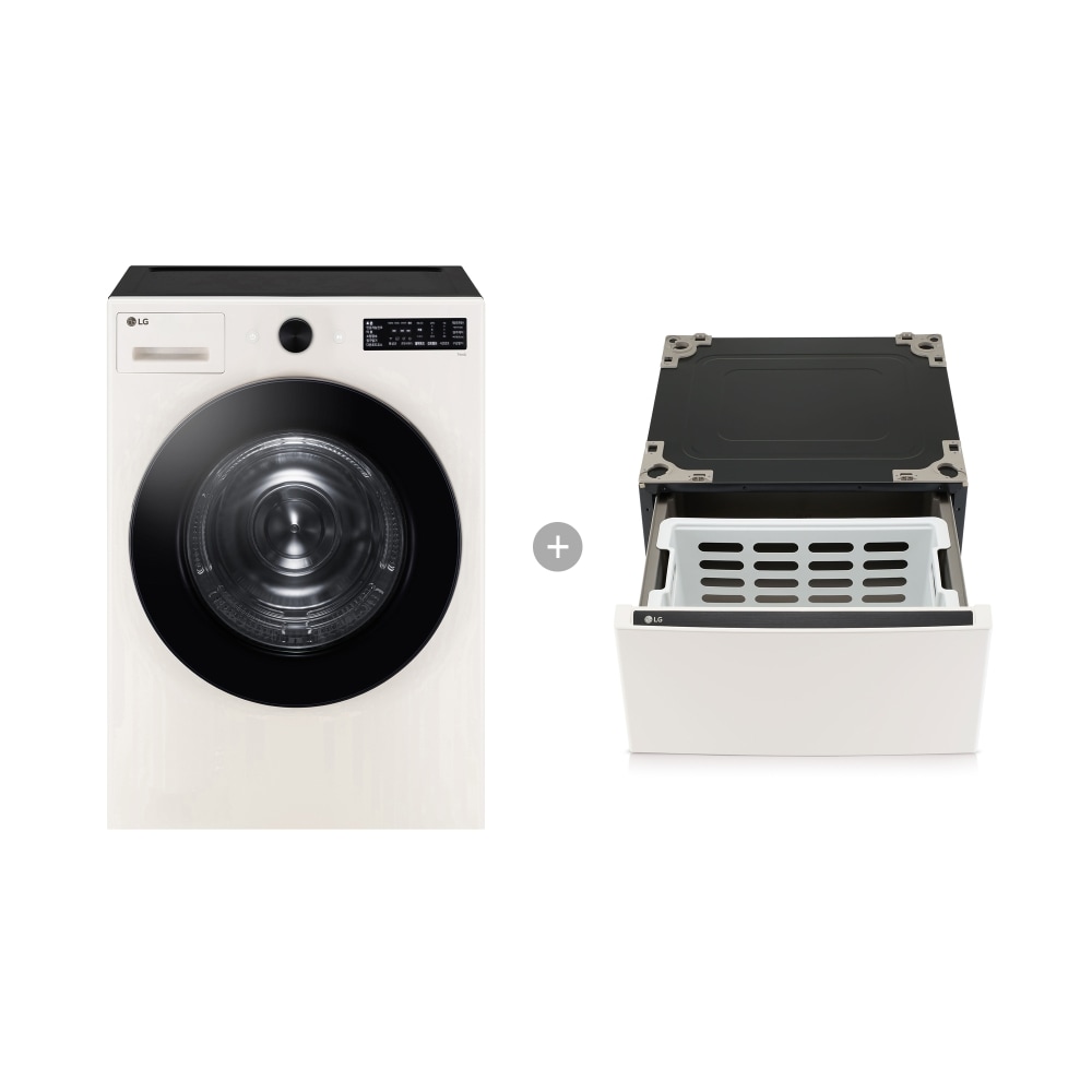 의류건조기 LG 트롬 오브제컬렉션 건조기 + 키높이 수납함 (RG20ENF.AKOR) 메인이미지 0