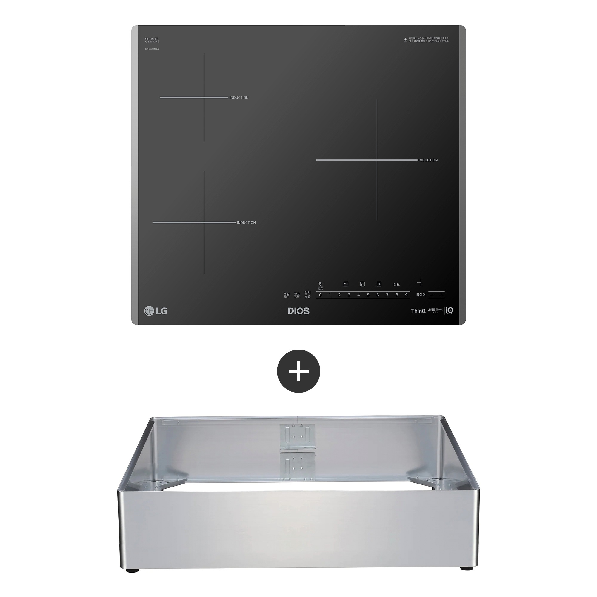 전기레인지 LG 디오스 인덕션 프리스탠딩 (15cm 케이스) (BEI3GQ2A.AKOR) 줌이미지 1