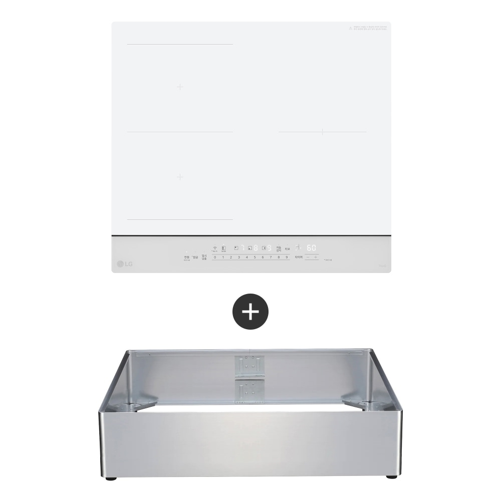 전기레인지 LG 디오스 오브제컬렉션 인덕션 프리스탠딩(와이드존, 15cm 케이스) (BEF3WWQLOA.AKOR) 메인이미지 0
