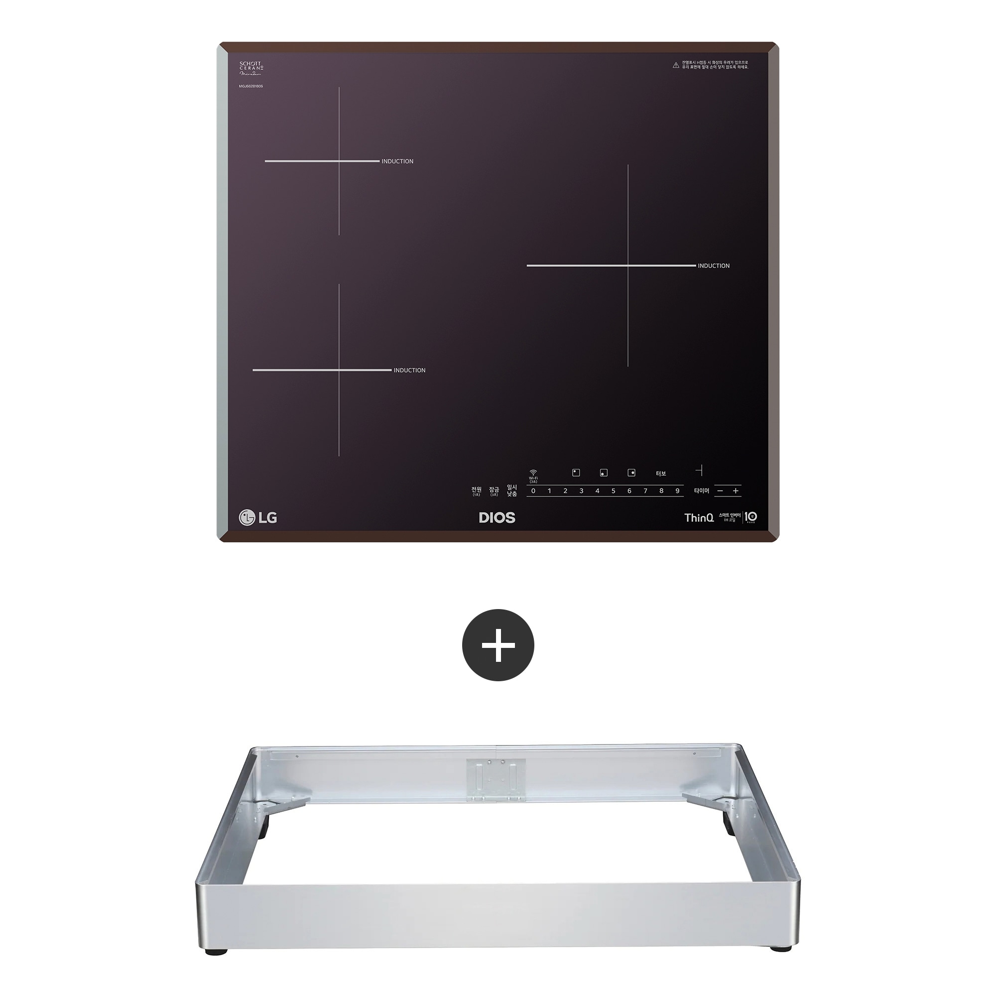 전기레인지 LG 디오스  인덕션 프리스탠딩 (8.5cm 케이스) (BEI3MQEC.AKOR) 줌이미지 1