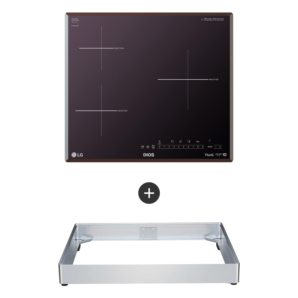 전기레인지 LG 디오스  인덕션 프리스탠딩 (8.5cm 케이스) (BEI3MQEC.AKOR) 메인이미지 0