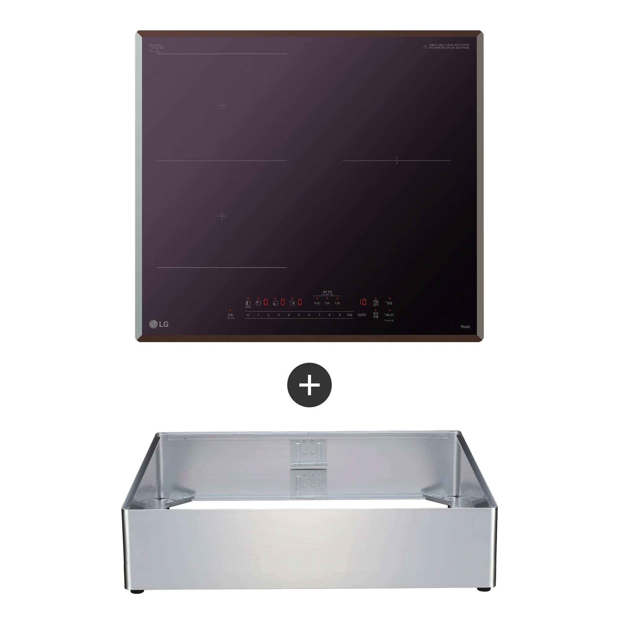 전기레인지 LG 디오스 인덕션 프리스탠딩 (15cm 케이스) (BEF3AMB4EA.AKOR) 줌이미지 1