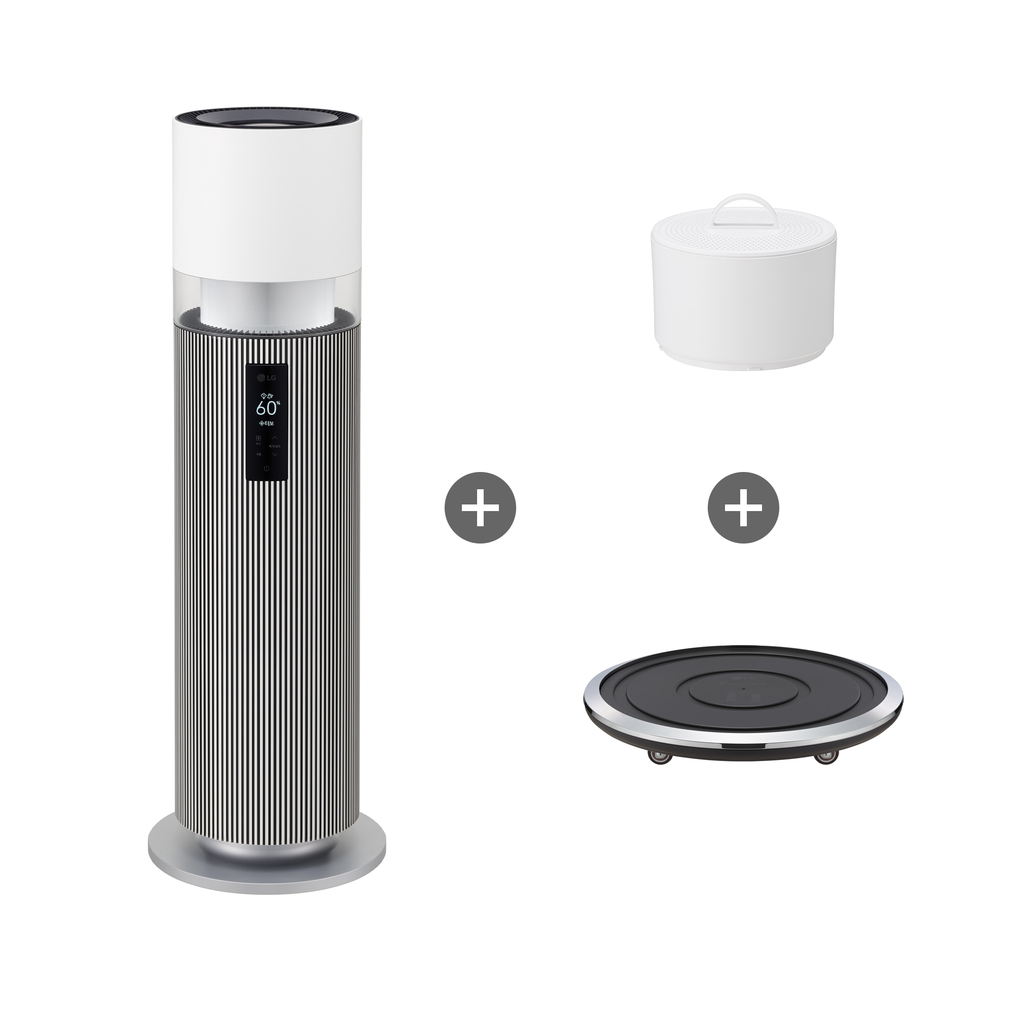 가습기 LG 퓨리케어 오브제컬렉션 하이드로타워 + 무빙휠 세트 (HY703RWAAHM.AKOR) 썸네일이미지 3