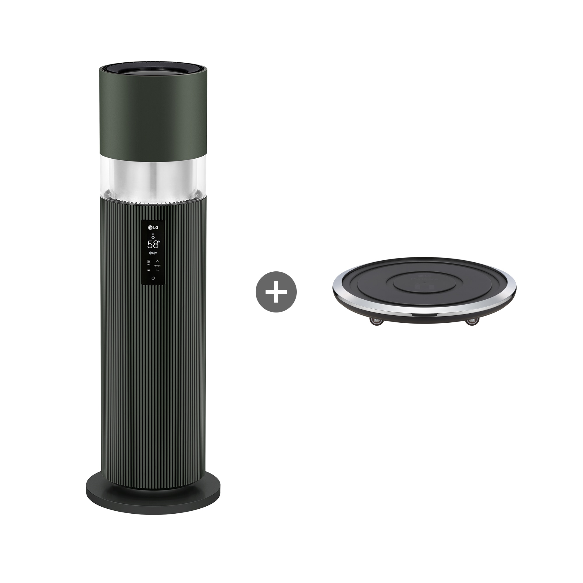 가습기 LG 퓨리케어 오브제컬렉션 하이드로타워 + 무빙휠 세트 (HY704RGUAM.AKOR) 썸네일이미지 3