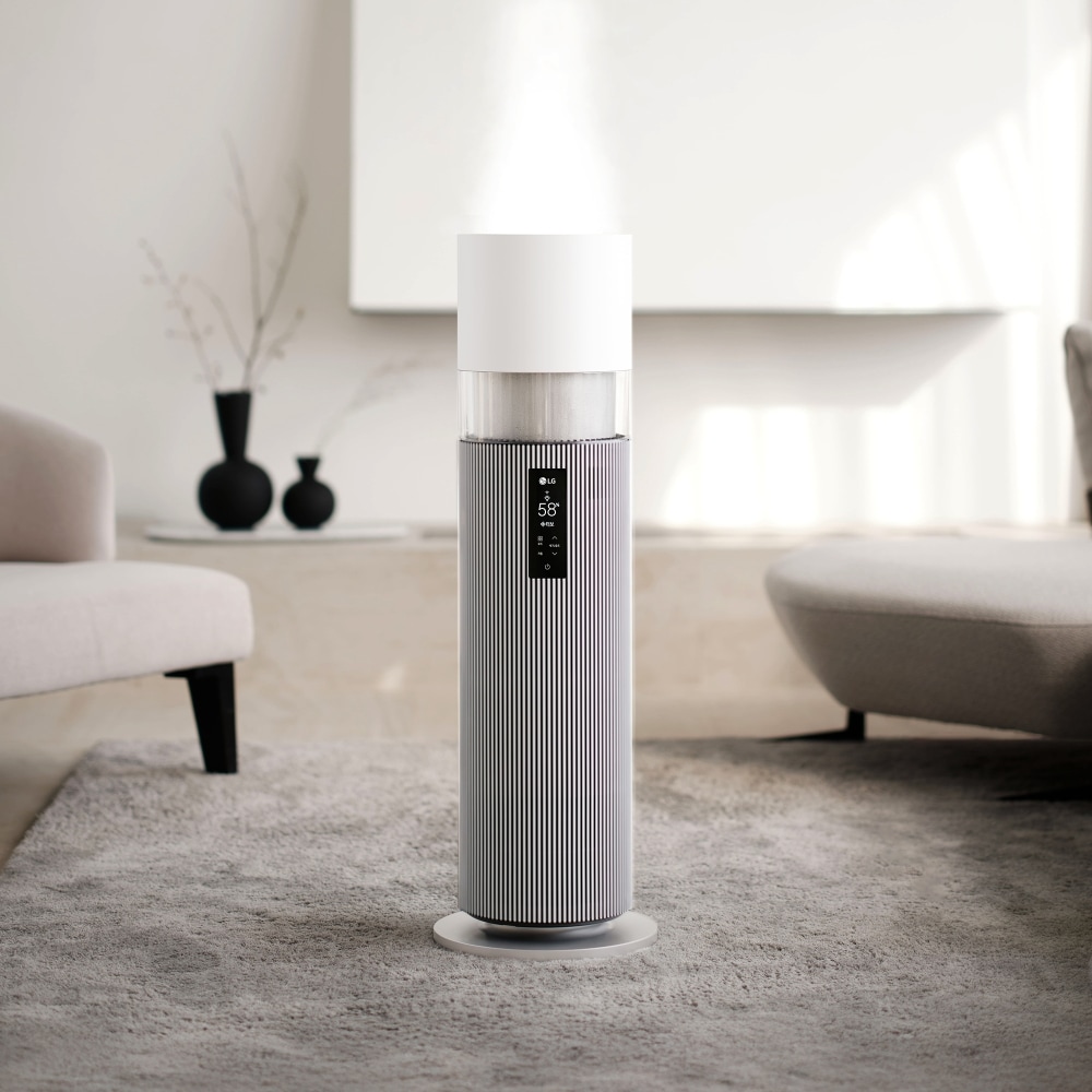가습기 LG 퓨리케어 오브제컬렉션 하이드로타워 + 무빙휠 + 급수비커 세트 (HY704RWUAMB.AKOR) 메인이미지 1