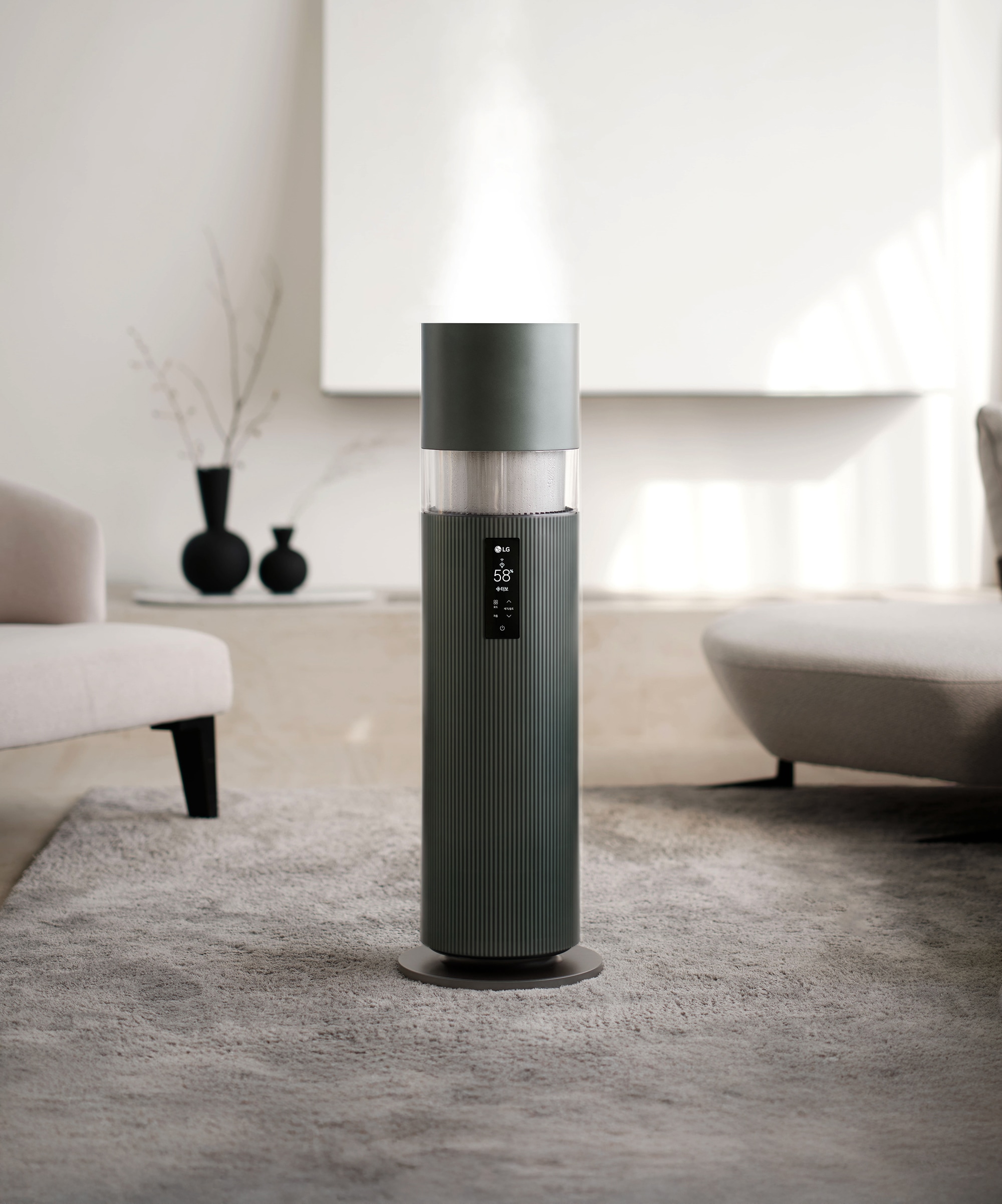 가습기 LG 퓨리케어 오브제컬렉션 하이드로타워 + 무빙휠 + 급수비커 세트 (HY704RGUAMB.AKOR) 메인이미지 0