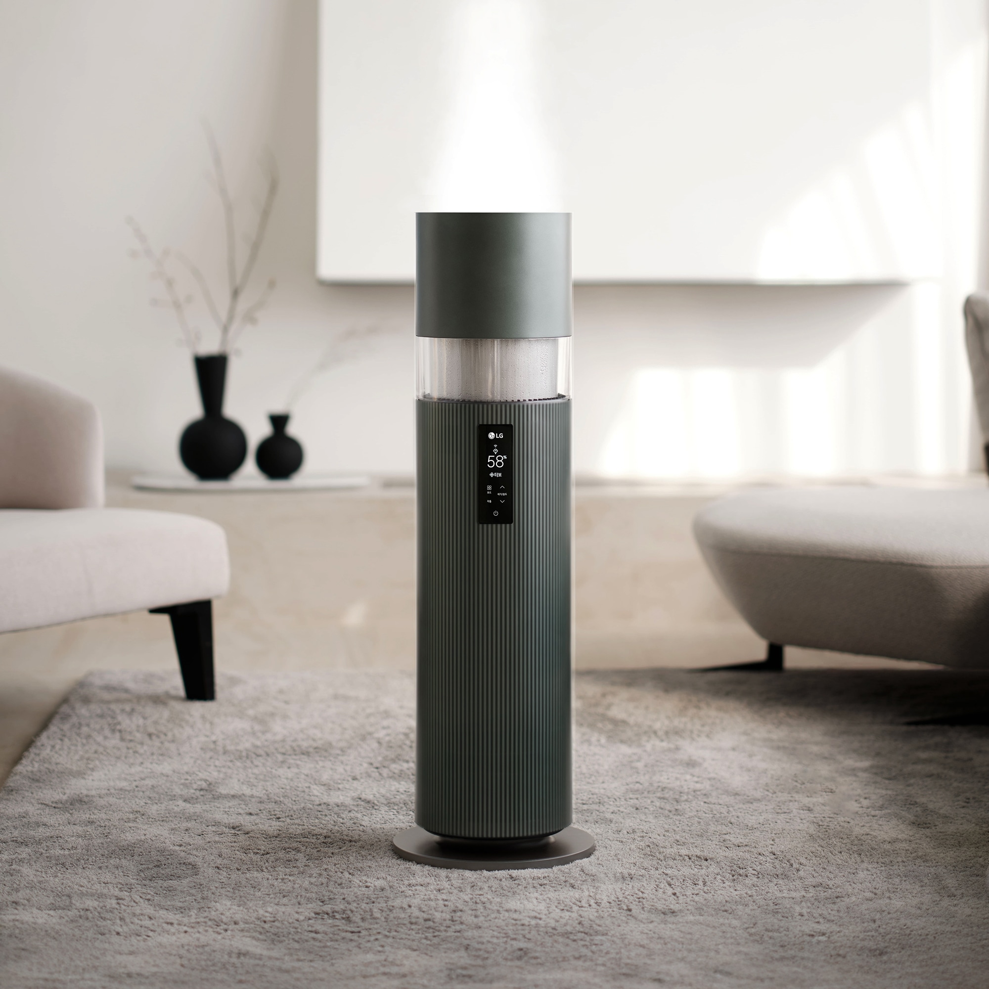 가습기 LG 퓨리케어 오브제컬렉션 하이드로타워 + 무빙휠 + 급수비커 세트 (HY704RGUAMB.AKOR) 줌이미지 1