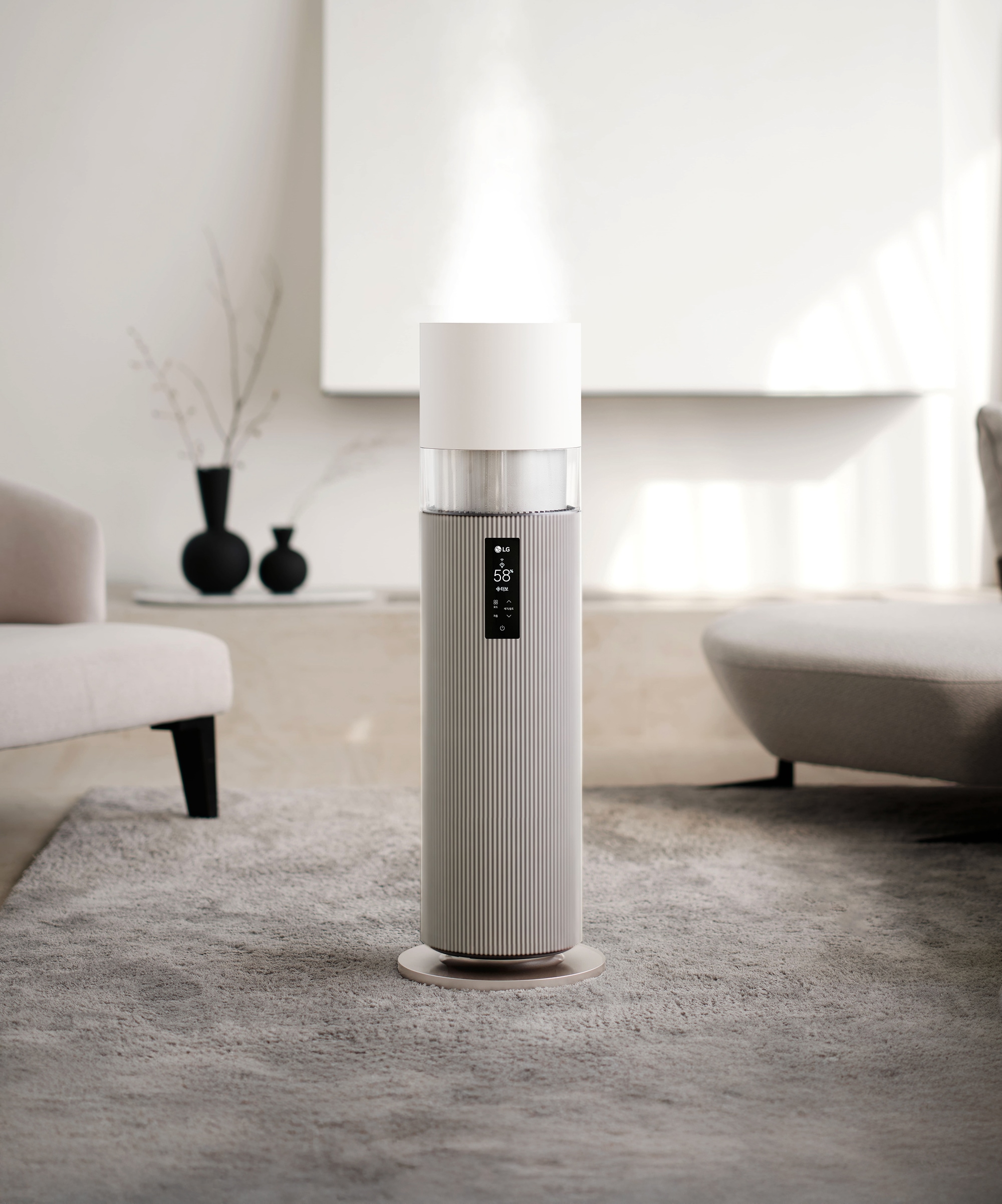 가습기 LG 퓨리케어 오브제컬렉션 하이드로타워 + 무빙휠 + 급수비커 세트 (HY705RSUAMB.AKOR) 메인이미지 0