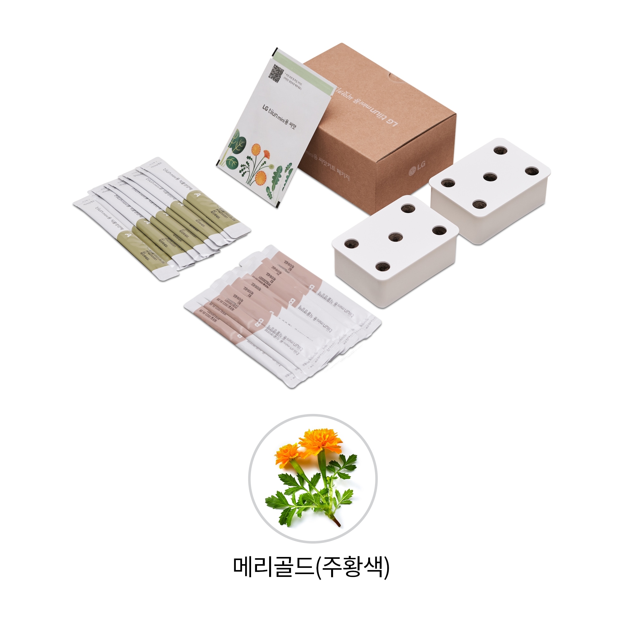 식물생활가전 LG 틔운 미니용 씨앗키트 패키지 (메리골드 주황색) (LPM15.AKOR) 줌이미지 0
