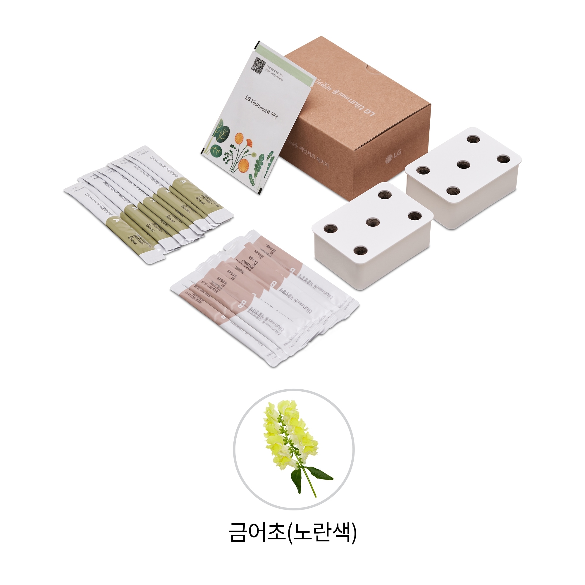 식물생활가전 LG 틔운 미니용 씨앗키트 패키지 (금어초 노란색) (LPM24.AKOR) 줌이미지 0
