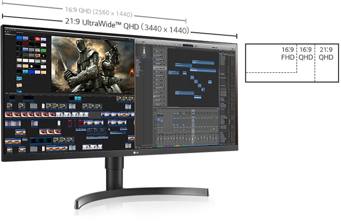 LG 울트라와이드 모니터 3440 x 1440 (WQHD) | 34WN750 | 모니터