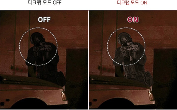 어두운 곳도 한눈에<br>파악할 수 있어요1