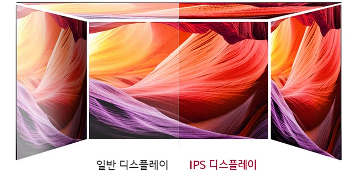 어느 각도에서나<br>생생한 컬러, IPS 패널1