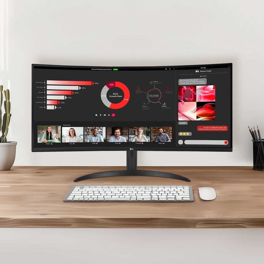 모니터 LG 울트라와이드 모니터 (34WR50QC.BKR) 메인이미지 1