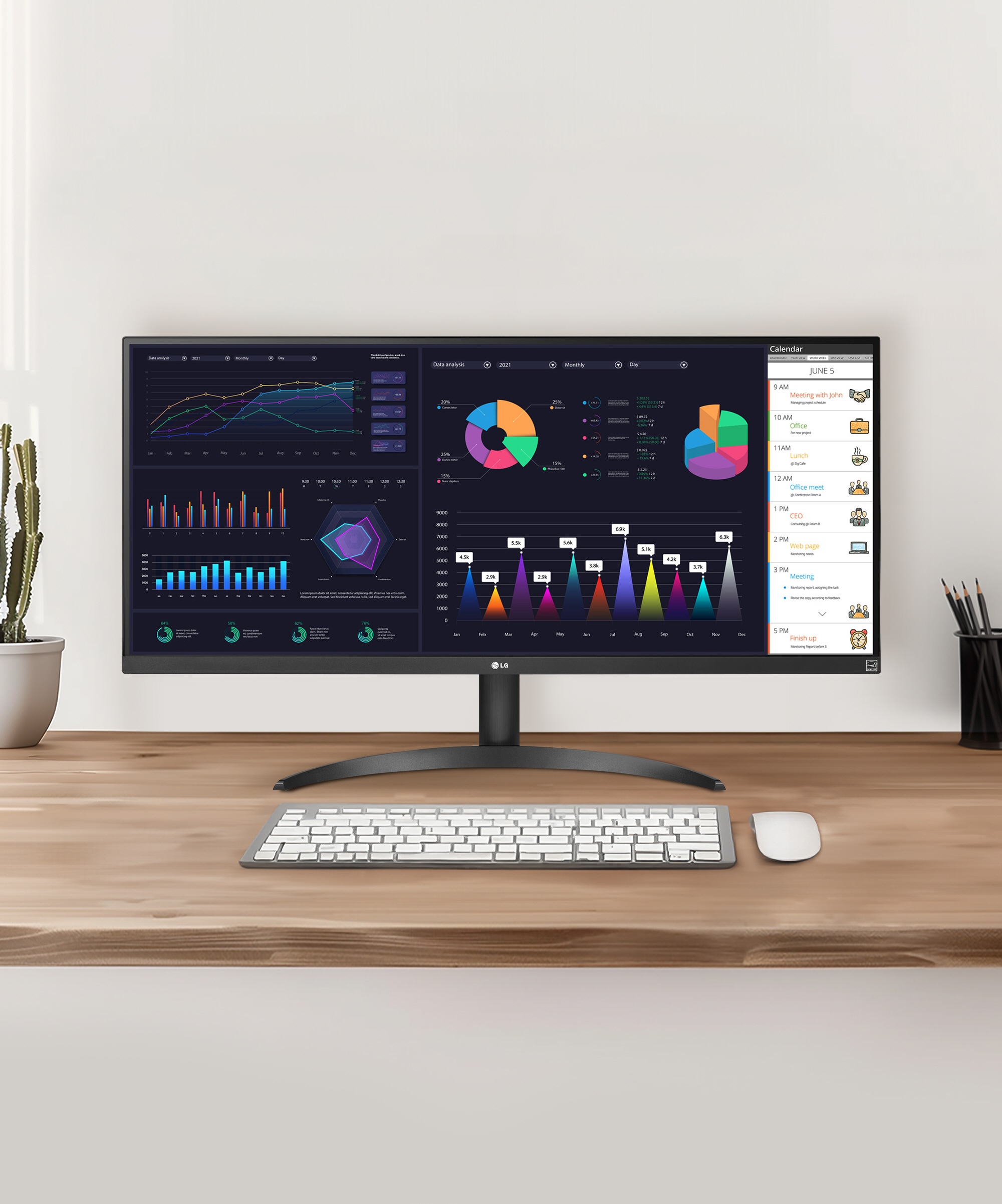 모니터 LG 울트라와이드 모니터 (34WQ500.BKR) 메인이미지 0