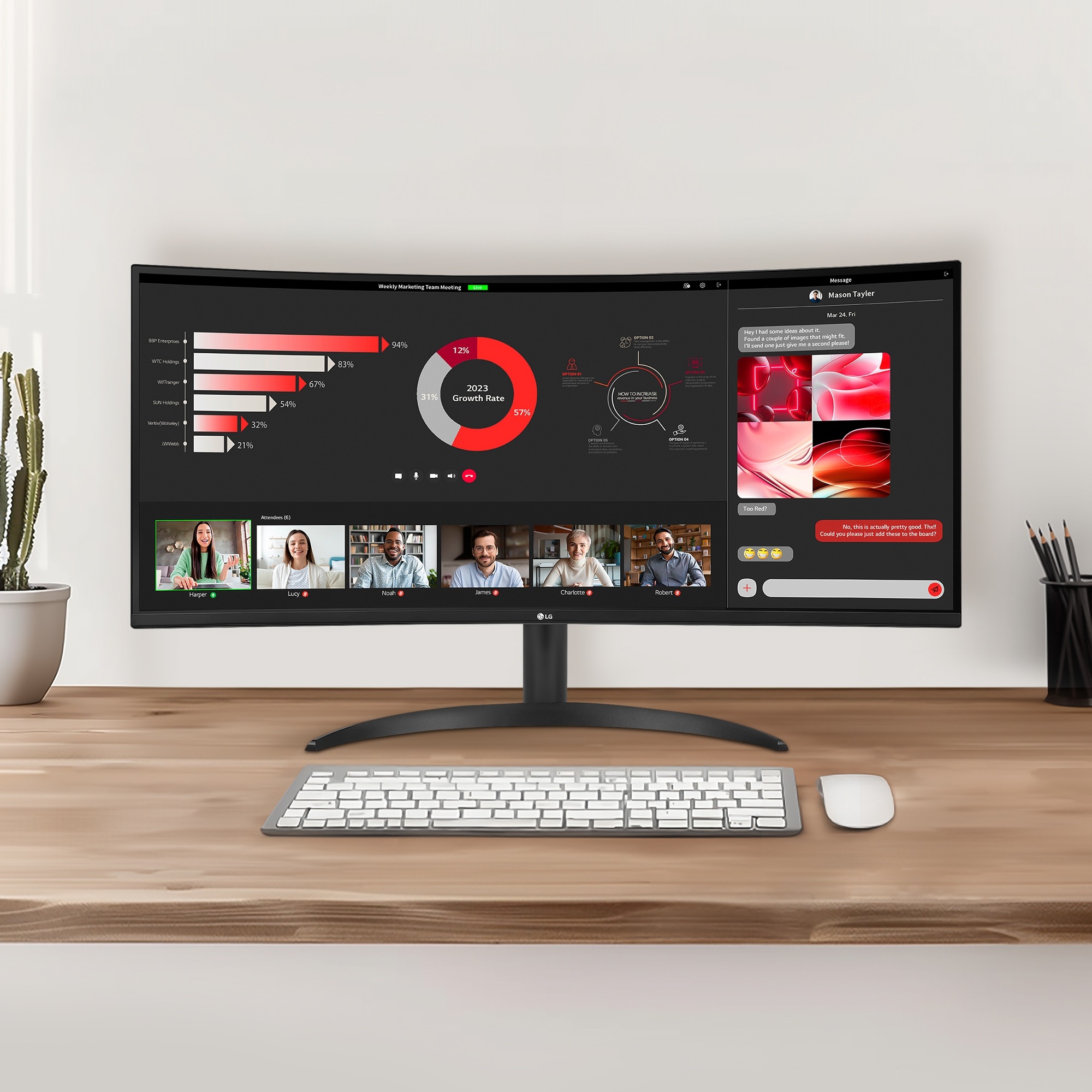 모니터 LG 울트라와이드 모니터 (34WR50QK.BKR) 줌이미지 1