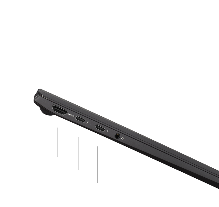 좌측 HDMI, USB4/썬더볼트4