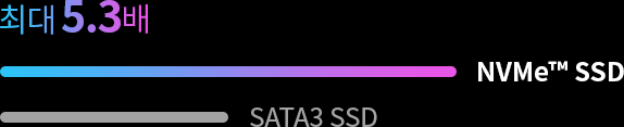 최대5.3배 NVMe™ SSD