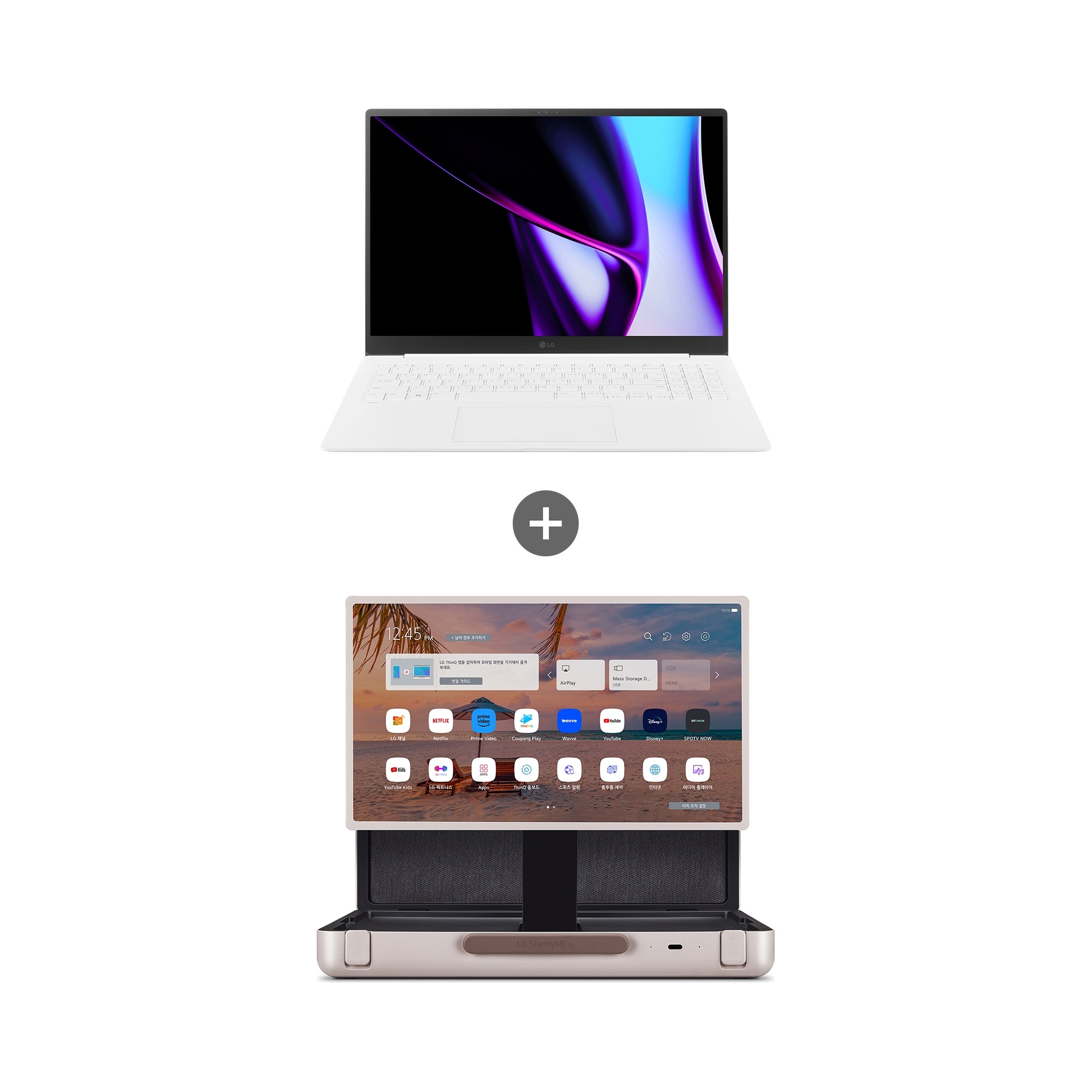 노트북 LG 그램 Pro 40.6cm+ LG 스탠바이미 Go (27LX5QK16W.AKR) 줌이미지 1