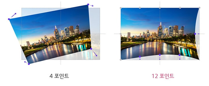 더 섬세한 조정으로<br>정밀한 화면을 만드는<br>12포인트 화면 맞춤1