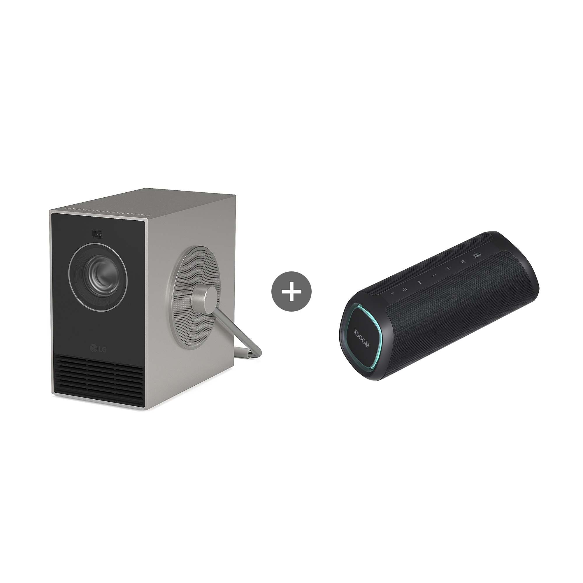 프로젝터 LG 시네빔 큐브 (Qube) + LG 엑스붐 Go (HU710PB.BXG7QBK) 줌이미지 1