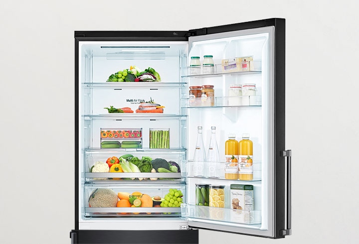 <b>자주 찾는 냉장실은 위로</b><br>자주 사용하는 냉장실은 위로 올려 더 넓게<br>사용할 수 있고 허리를 숙일 필요가 없습니다2