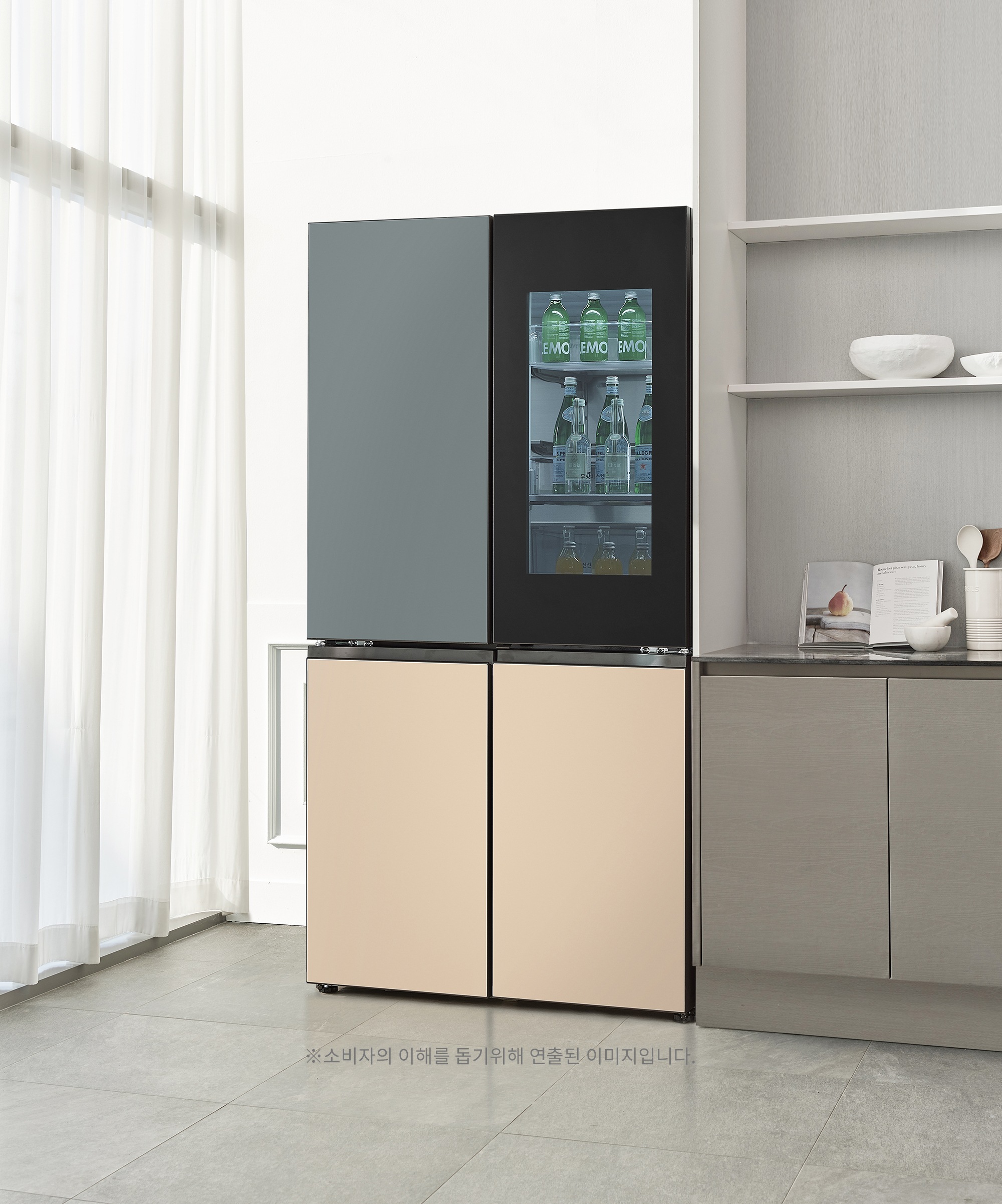 냉장고 LG 디오스 오브제컬렉션 노크온 매직스페이스 (M872FBS451.AKOR) 메인이미지 0