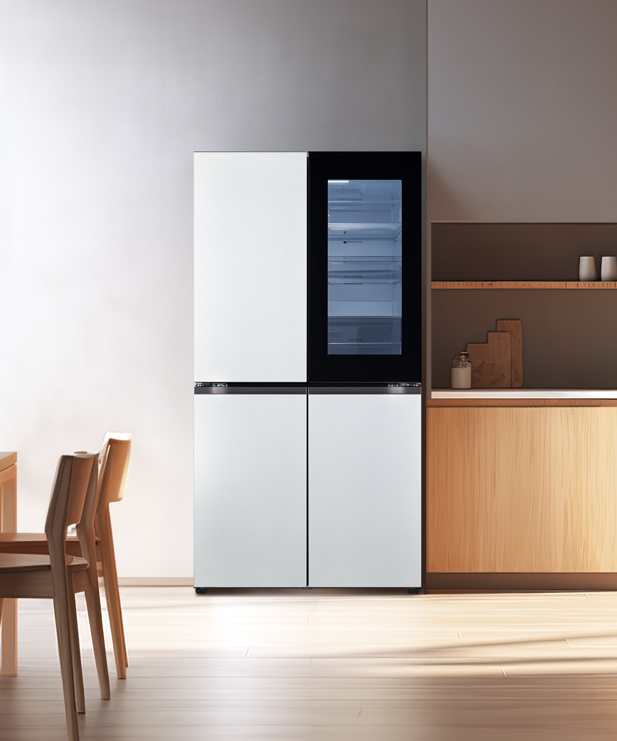 LG 오브제컬렉션 LG 디오스 오브제컬렉션 노크온 냉장고 (T873MWW312.CKOR) 메인이미지 0