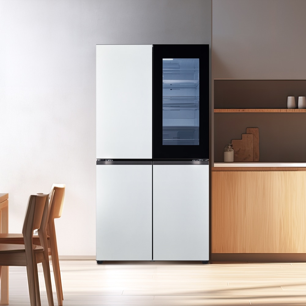 LG 오브제컬렉션 LG 디오스 오브제컬렉션 노크온 냉장고 (T873MWW312.CKOR) 메인이미지 0