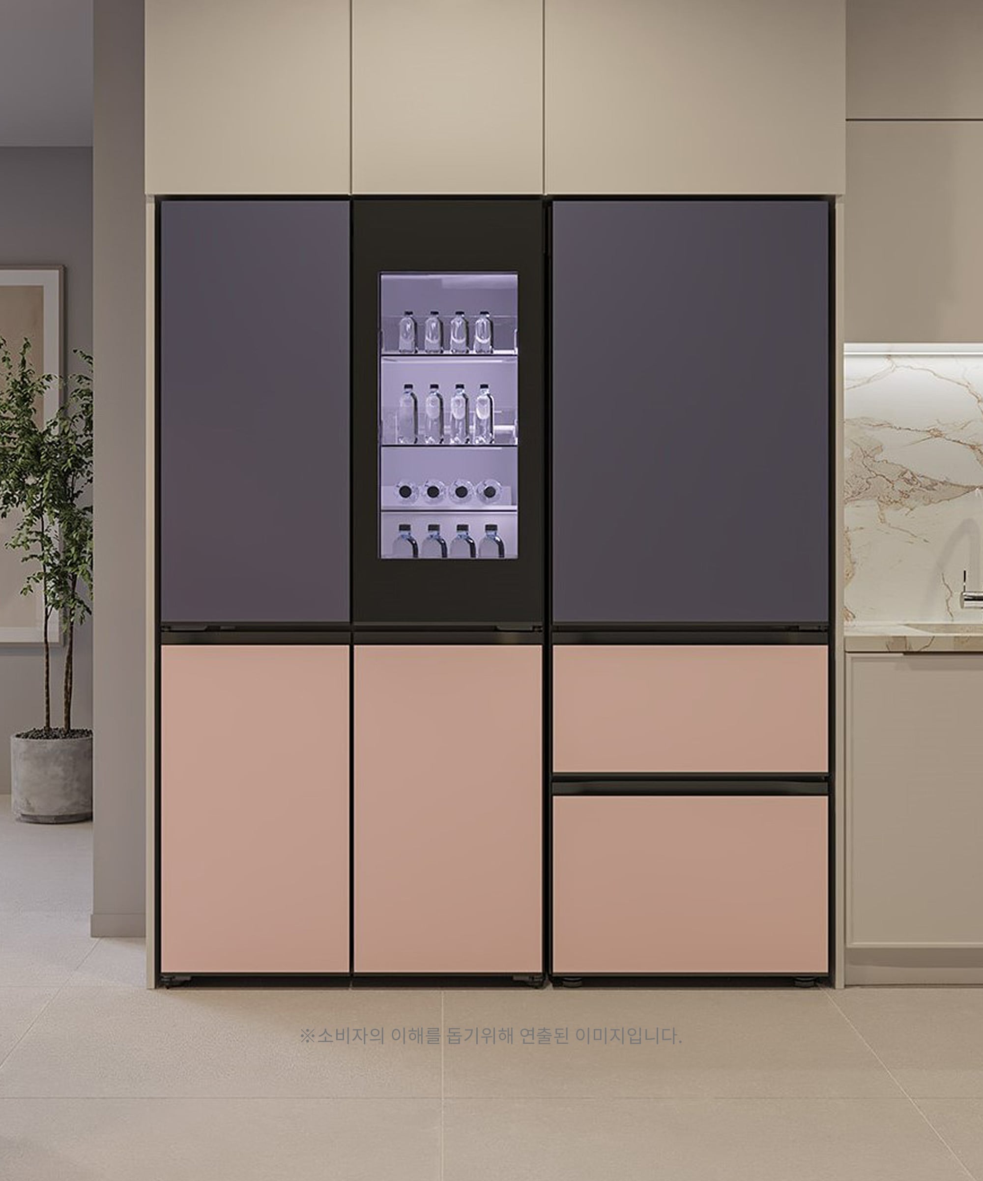 냉장고 LG 디오스 오브제컬렉션 무드업 빌트인 타입(노크온) + 김치톡톡 무드업 냉장고 (M623GNN3A-K.AKOR) 메인이미지 0