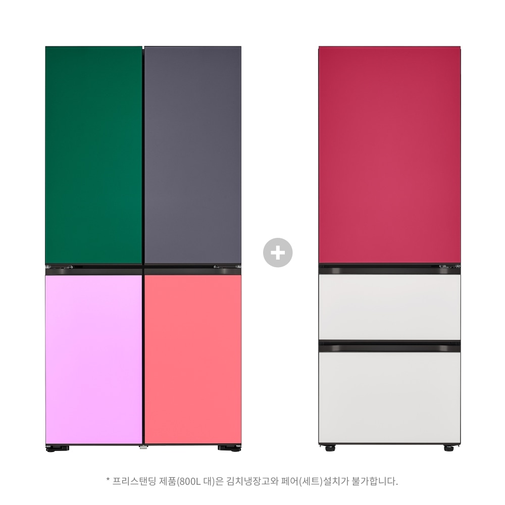 냉장고 LG 디오스 오브제컬렉션 무드업(베이직) + 김치톡톡 무드업 냉장고 (M874GNN0A-K.AKOR) 메인이미지 0