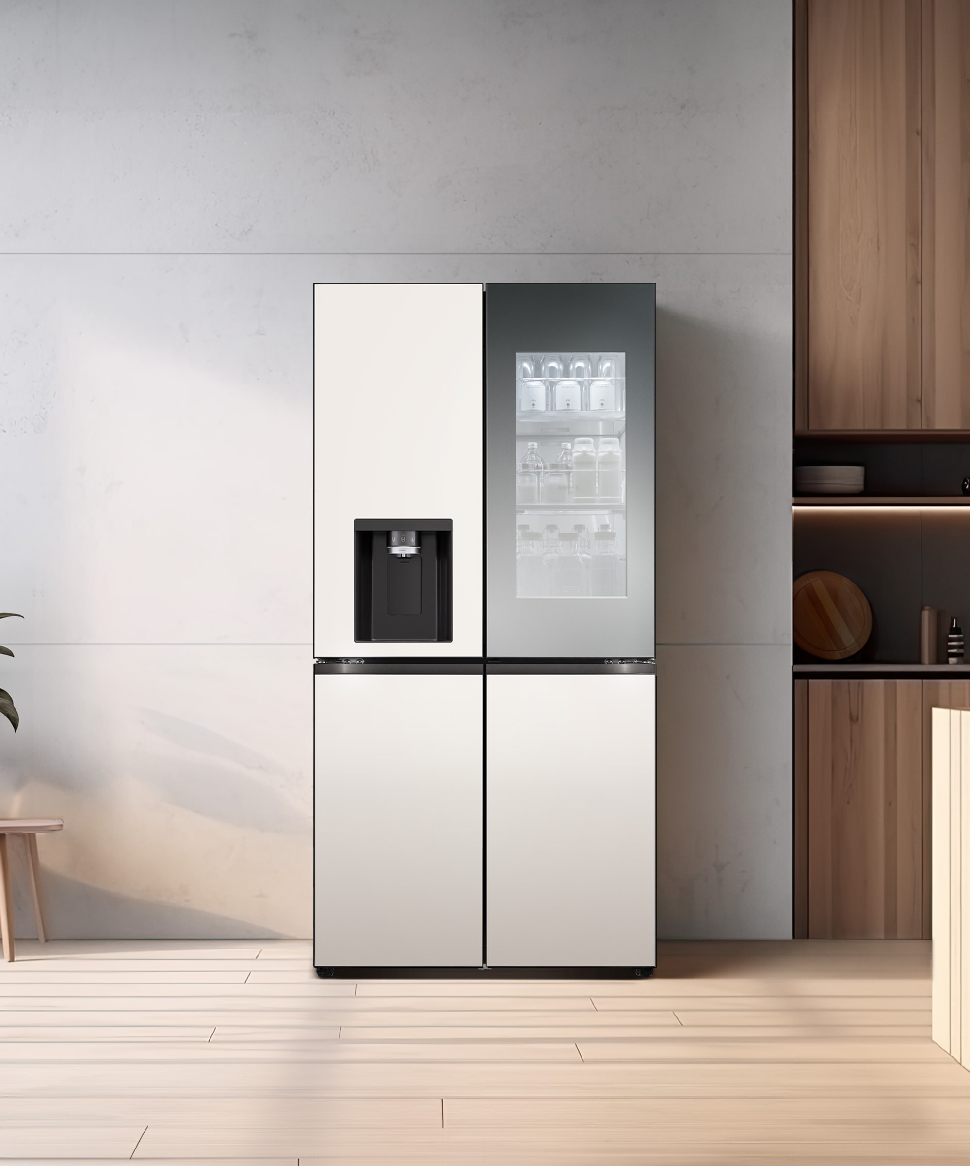 냉장고 LG 디오스 오브제컬렉션 STEM 얼음정수 냉장고 (노크온 매직스페이스) (W824GBB472.AKOR) 메인이미지 0