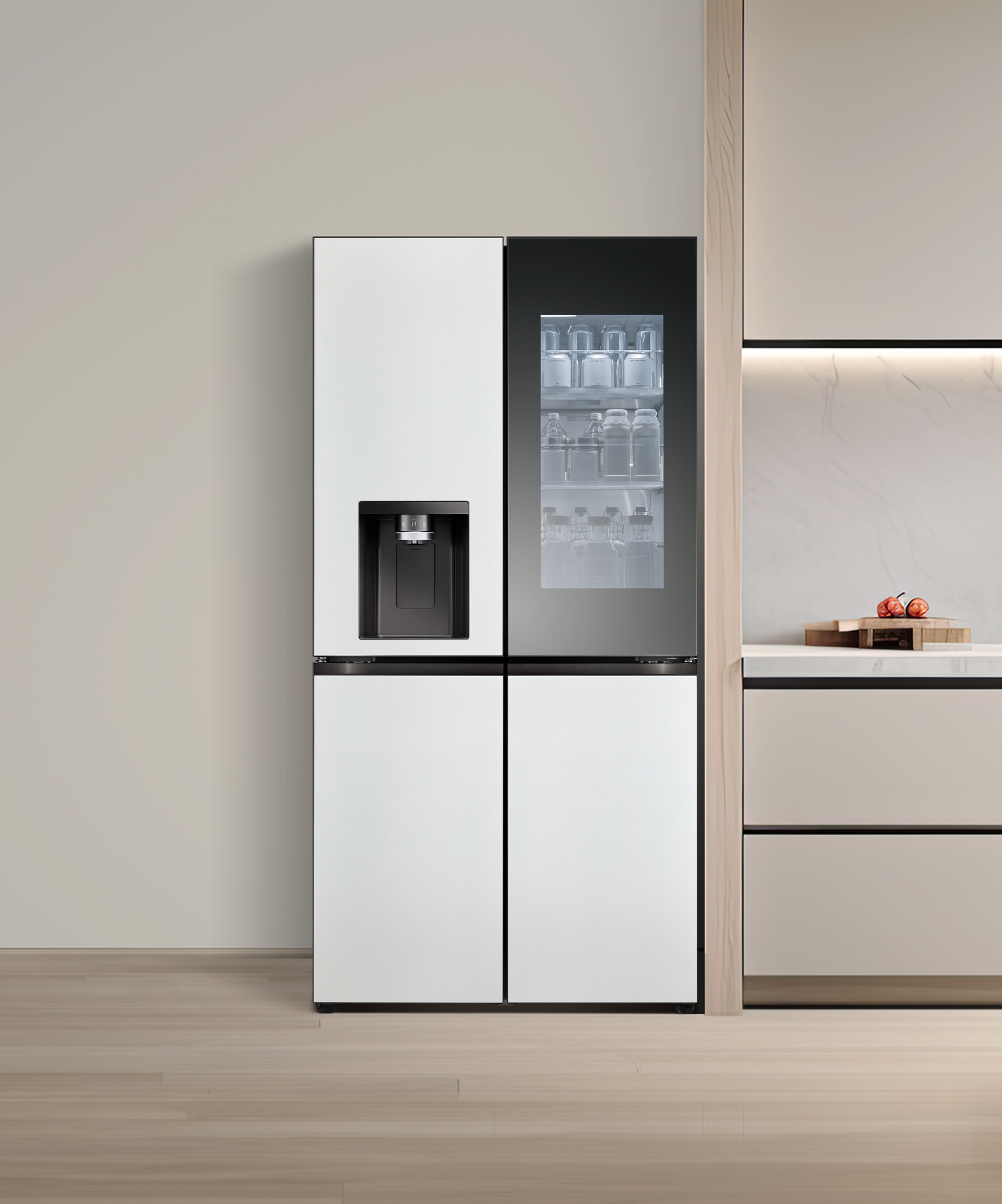 냉장고 LG 디오스 오브제컬렉션 STEM 얼음정수 냉장고 (노크온 매직스페이스) (W824MWW472S.AKOR) 메인이미지 0
