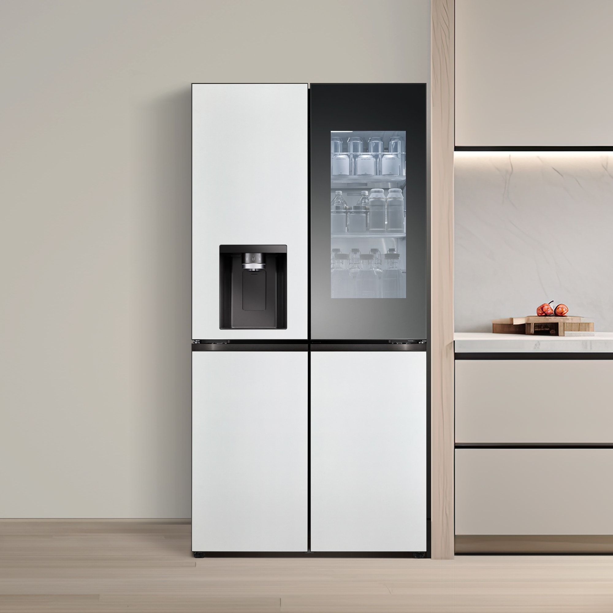 냉장고 LG 디오스 오브제컬렉션 STEM 얼음정수 냉장고 (노크온 매직스페이스) (W824MWW472S.AKOR) 줌이미지 0