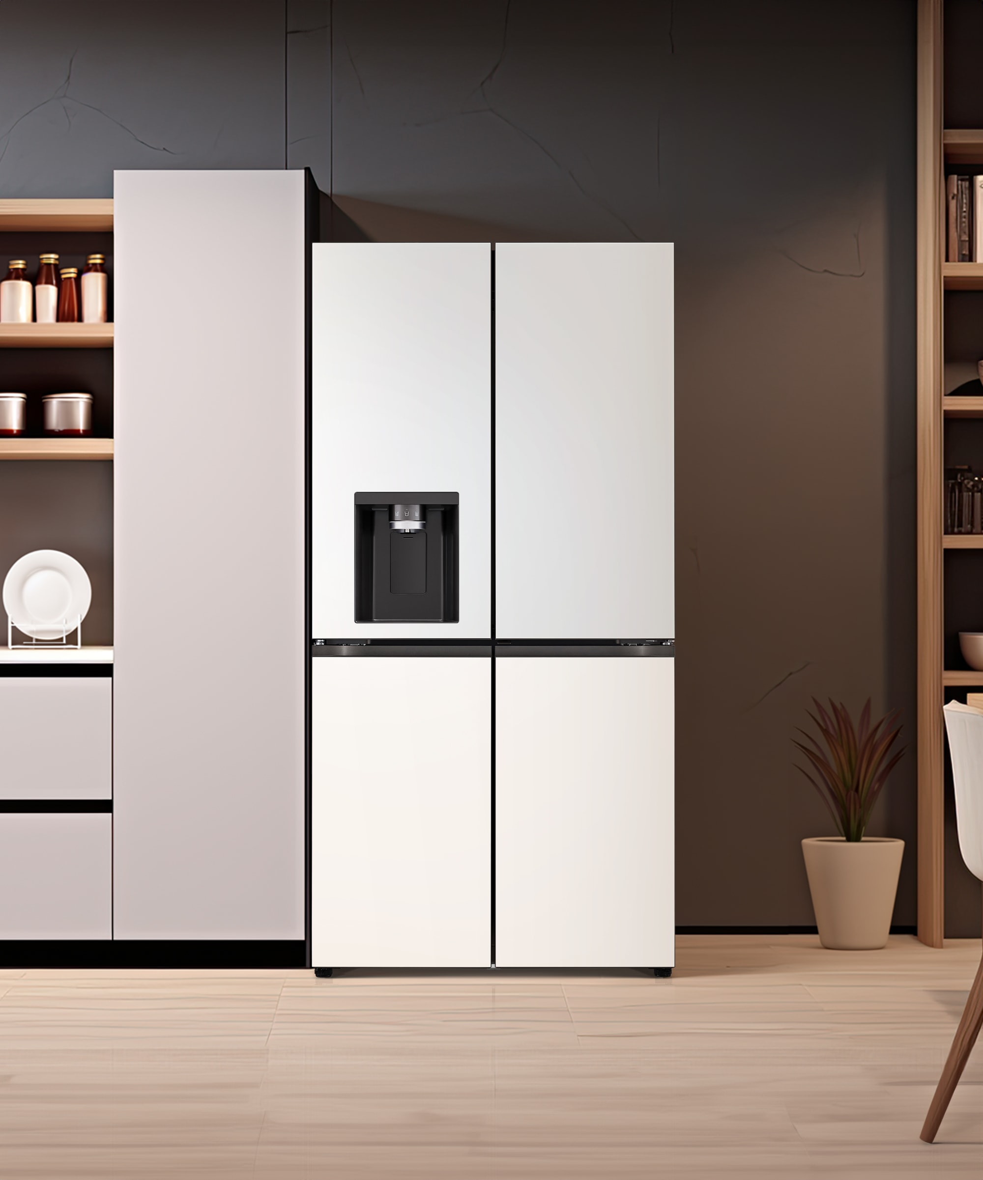 LG 오브제컬렉션 LG 디오스 오브제컬렉션 STEM 얼음정수 냉장고 (매직스페이스) (W824GYW172S.AKOR) 메인이미지 0