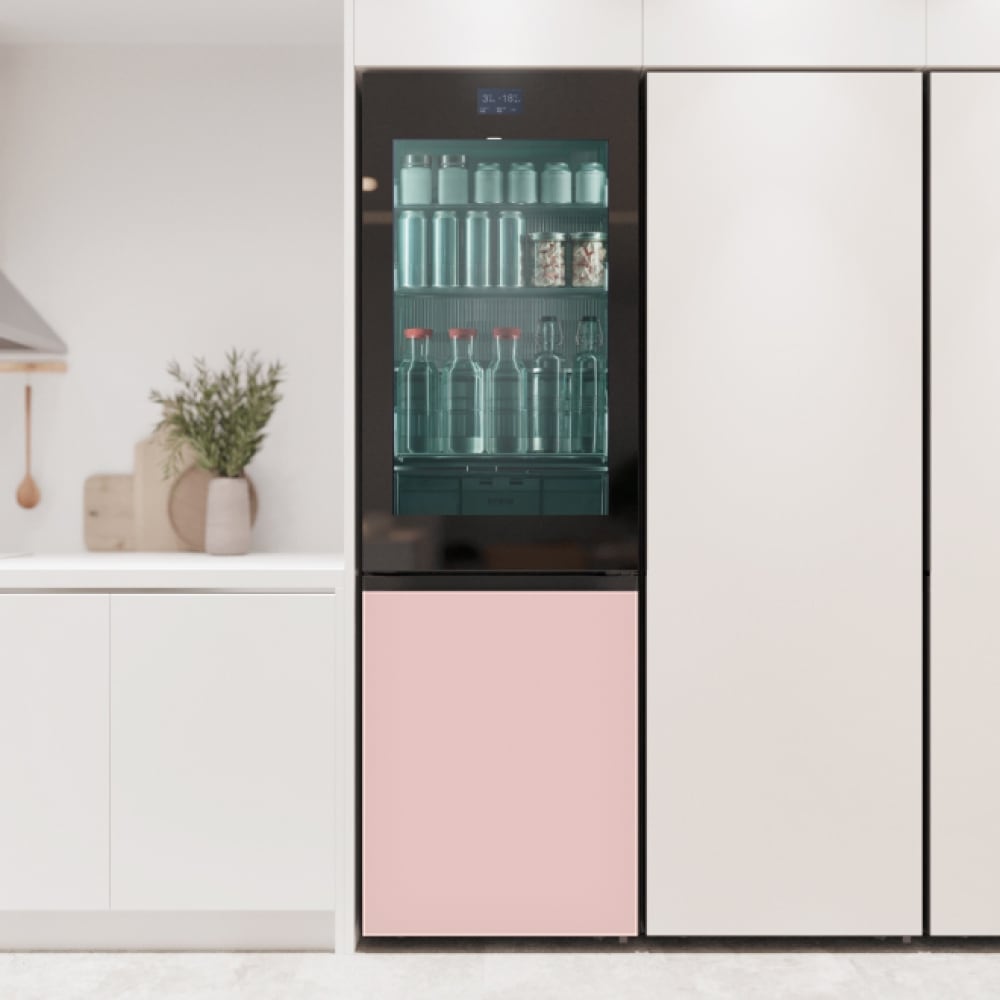 냉장고  LG 모던엣지 냉장고 오브제컬렉션 노크온 (Q343GIP183S.AKOR) 메인이미지 1