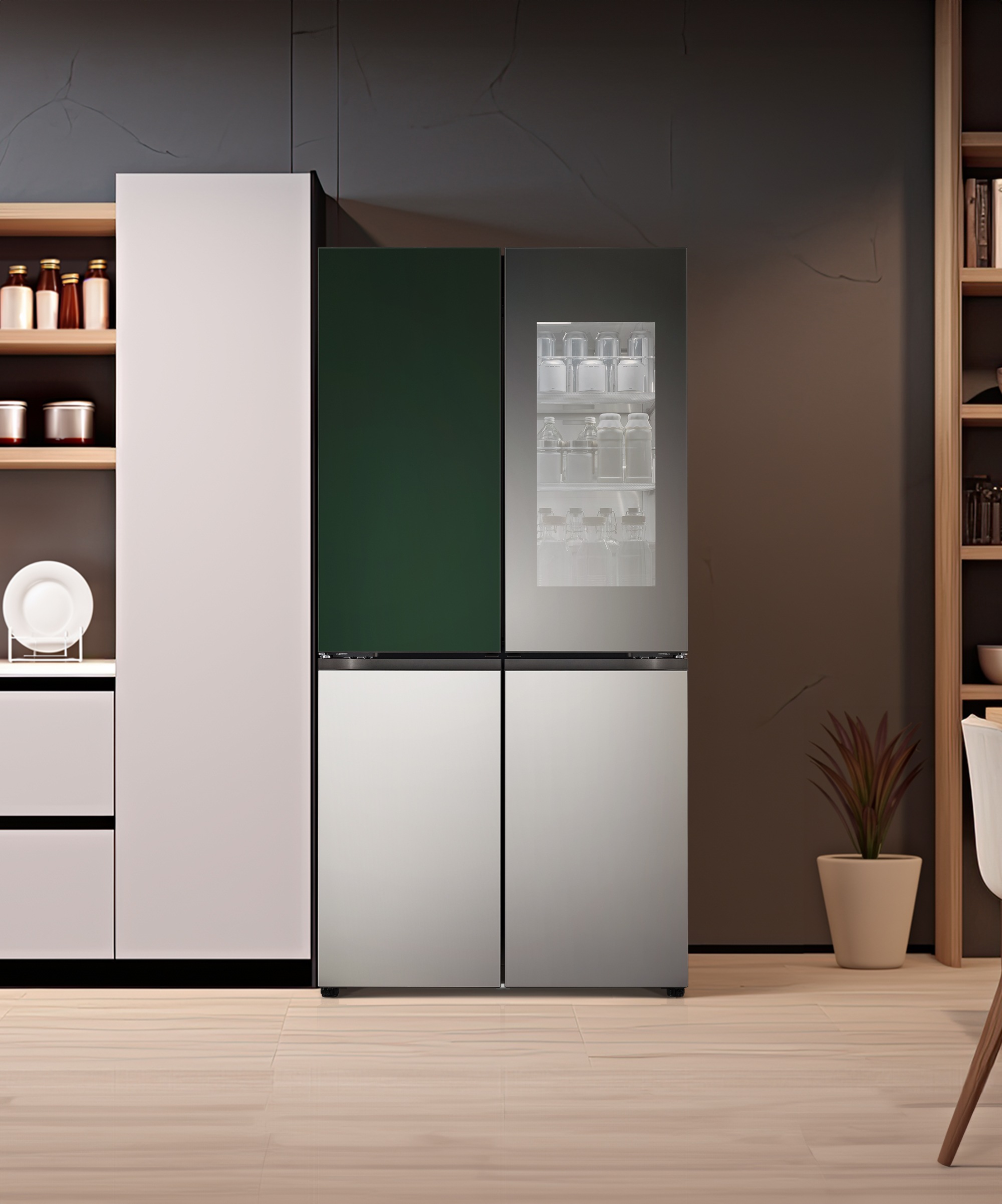 냉장고 LG 디오스 오브제컬렉션 STEM 베이직 냉장고 (노크온 더블매직스페이스) (M874SGS5C2S.AKOR) 메인이미지 0