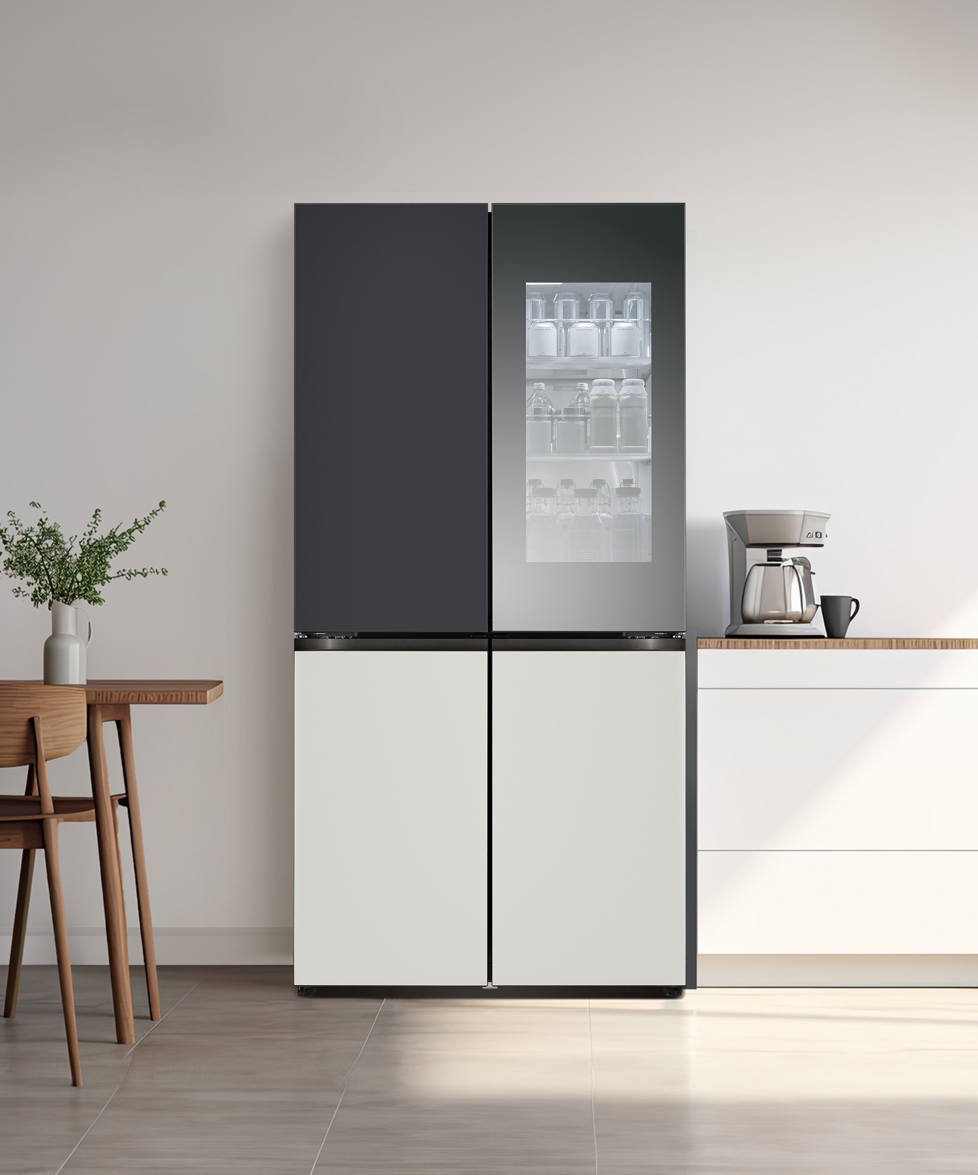 냉장고 LG 디오스 오브제컬렉션 STEM 베이직 냉장고 (노크온 더블매직스페이스) (M874MBG5C2S.AKOR) 메인이미지 0