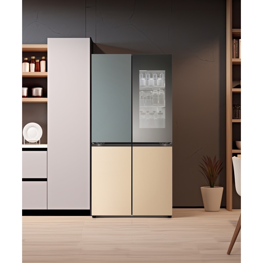 냉장고 LG 디오스 오브제컬렉션 STEM 베이직 냉장고 (노크온 더블매직스페이스) (M874FBS5C2S.AKOR) 메인이미지 1