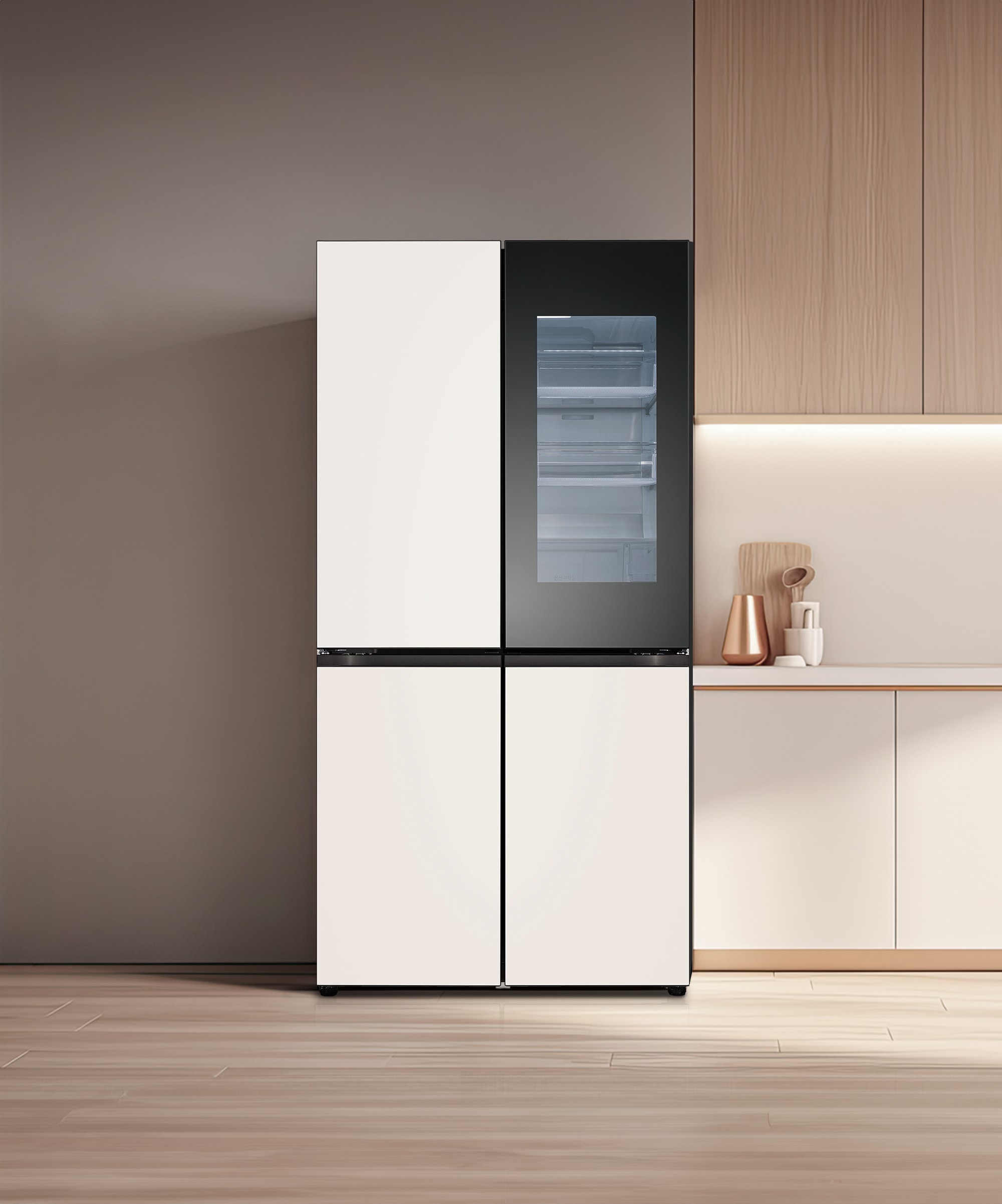 냉장고 LG 디오스 오브제컬렉션 STEM 베이직 냉장고 (노크온 더블매직스페이스) (M875GBB582.AKOR) 메인이미지 0