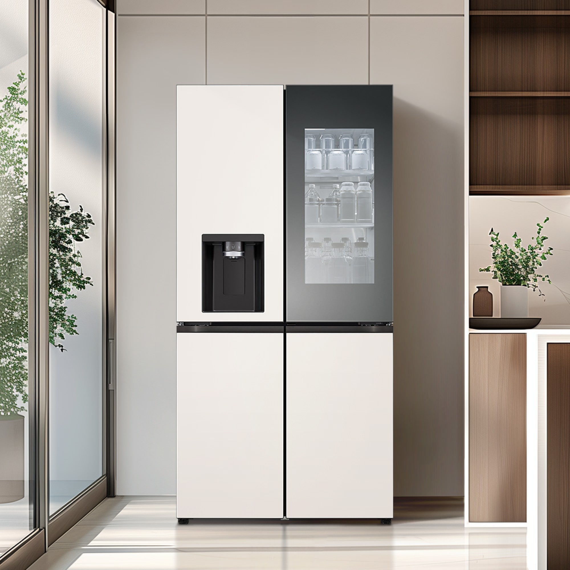 냉장고 LG 디오스 오브제컬렉션 STEM 얼음정수 냉장고 (노크온 매직스페이스) (W825GBB482S.AKOR) 줌이미지 1